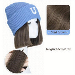 Embroidery Knitted Hat Hip Hop Sweet Bun Hat