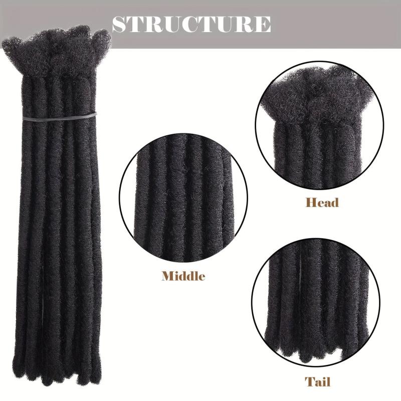 10 Strand 0.69 Cm Width Backcomb Twisted Dreadlock Extensions