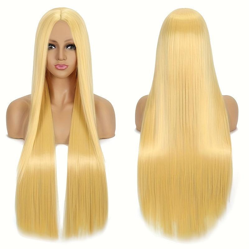 Colorful Long Straight Wig Synthetic Wig Anime Cosplay Wig For Halloween