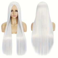 Colorful Long Straight Wig Synthetic Wig Anime Cosplay Wig For Halloween