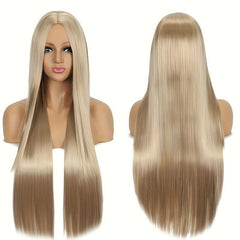 Colorful Long Straight Wig Synthetic Wig Anime Cosplay Wig For Halloween