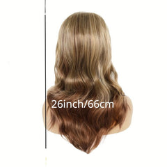 Ombre Long Curly Wavy Wig Synthetic Wig Heat Resistant