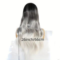 Ombre Long Curly Wavy Wig Synthetic Wig Heat Resistant
