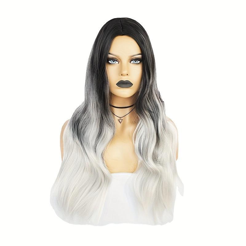 Ombre Long Curly Wavy Wig Synthetic Wig Heat Resistant