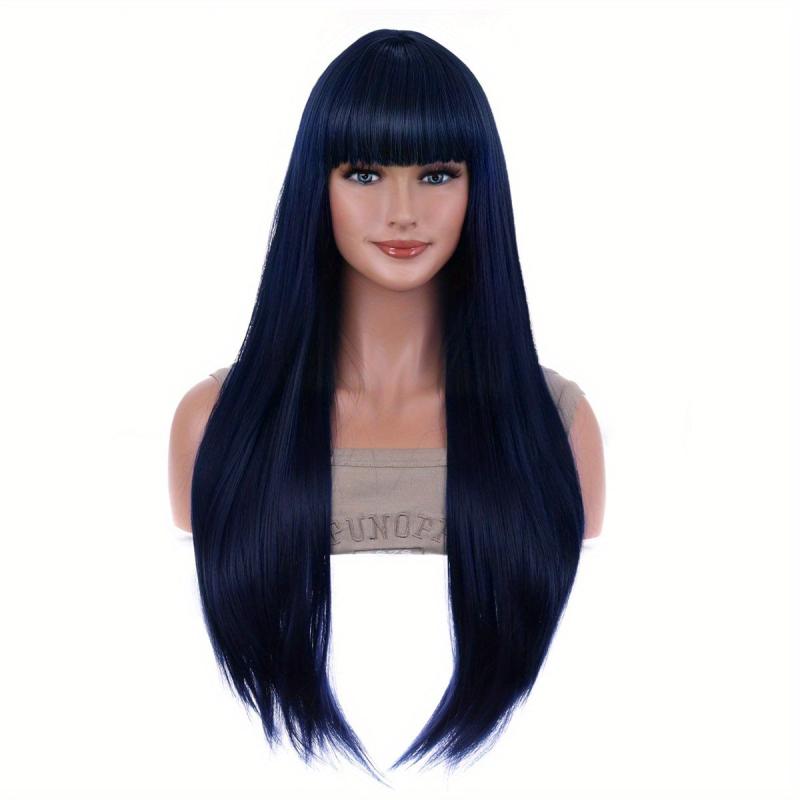 Ombre Long Straight Wig Heat Resistant Fashionable For Daily Use Party Cosplay