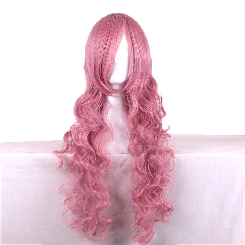 Long Curly Wig Synthetic Wig With Bangs for Halloween Cosplay
