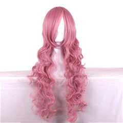 Long Curly Wig Synthetic Wig With Bangs for Halloween Cosplay
