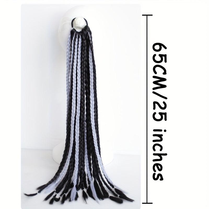 Colorful Box Braids Ponytail for Parties and Daily Use