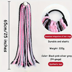 Colorful Box Braids Ponytail for Parties and Daily Use