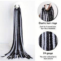 Colorful Box Braids Ponytail for Parties and Daily Use