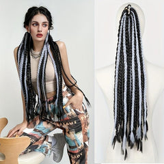 Colorful Box Braids Ponytail for Parties and Daily Use