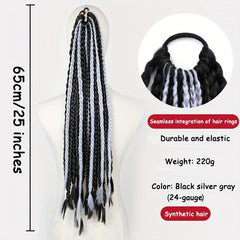 Colorful Box Braids Ponytail for Parties and Daily Use