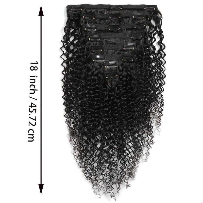 Kinky Curly Hair Extensions Clips In Human Hair Extensions