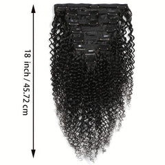 Kinky Curly Hair Extensions Clips In Human Hair Extensions