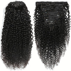 Kinky Curly Hair Extensions Clips In Human Hair Extensions