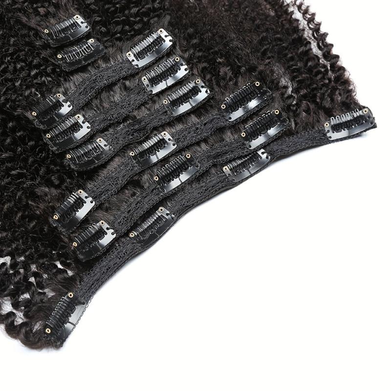 Kinky Curly Hair Extensions Clips In Human Hair Extensions
