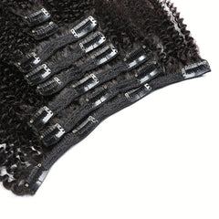Kinky Curly Hair Extensions Clips In Human Hair Extensions