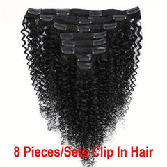 Kinky Curly Hair Extensions Clips In Human Hair Extensions
