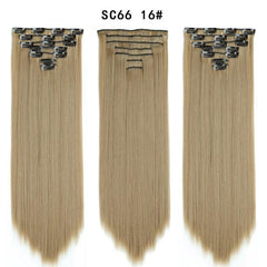 Synthetic Thick Hair Extensions Clip In 7 Pieces