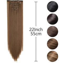 Synthetic Thick Hair Extensions Clip In 7 Pieces