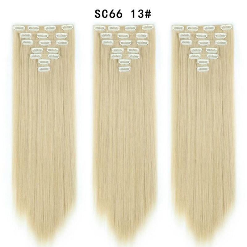 Synthetic Thick Hair Extensions Clip In 7 Pieces