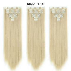 Synthetic Thick Hair Extensions Clip In 7 Pieces