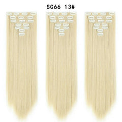 Synthetic Thick Hair Extensions Clip In 7 Pieces