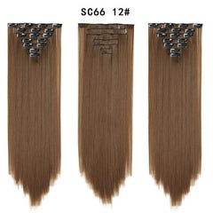 Synthetic Thick Hair Extensions Clip In 7 Pieces