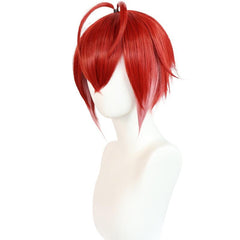 Short Red Synthetic Cosplay Wig & Wig Cap for Men