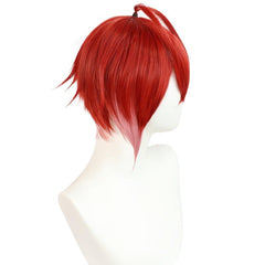 Short Red Synthetic Cosplay Wig & Wig Cap for Men