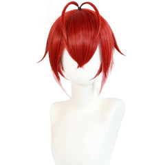 Short Red Synthetic Cosplay Wig & Wig Cap for Men