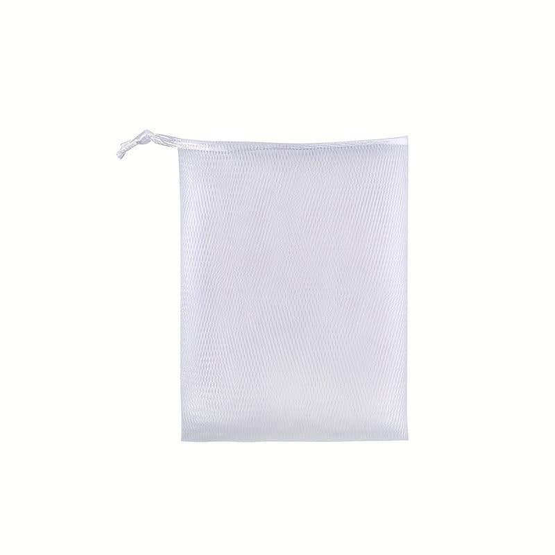 5 Pcs Mesh Soap Bag with Drawstring for Foaming and Drying
