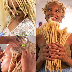 6 Inch Blonde Dreadlocks Hair Extensions 10 Strands Crochet Hair Braids