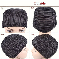 Adjustable Crochet Braided Wig Cap for Wigs & Hair Styling
