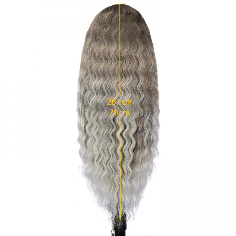 Ombre Long Curly Wavy Wig Synthetic Beginners Friendly Heat Resistant