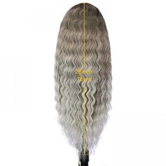 Ombre Long Curly Wavy Wig Synthetic Beginners Friendly Heat Resistant