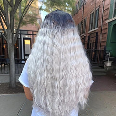 Ombre Long Curly Wavy Wig Synthetic Beginners Friendly Heat Resistant