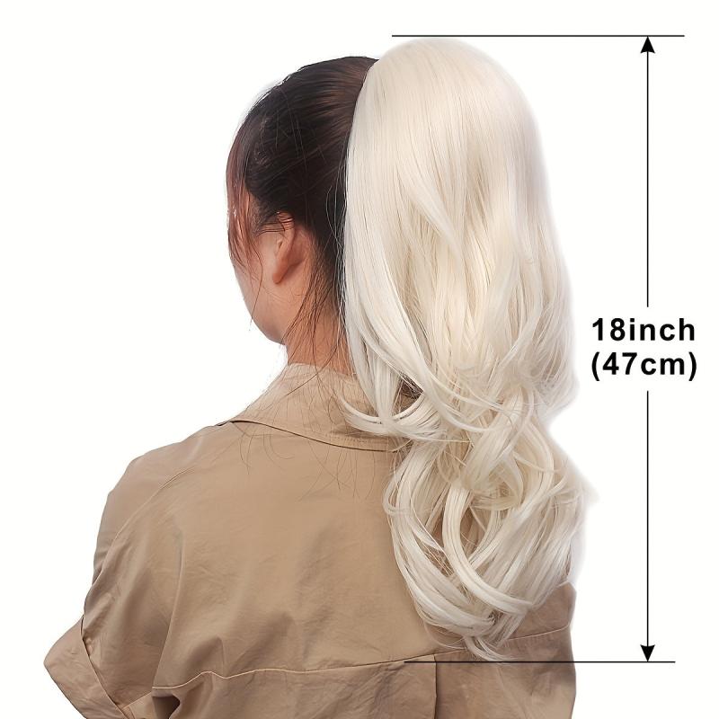 Brown Mix Red Blonde Ponytail Extension Curly Synthetic Hairpiece