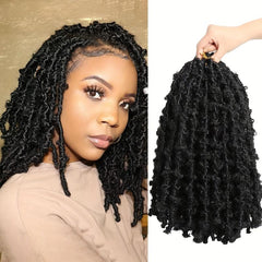 25 Packs 4 Cm Soft Butterfly Locs Crochet Hair Pre Looped Distressed Faux Locs