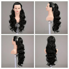 Long Curly Wavy Ponytail Extensions Synthetic Clip In Hair Extensions
