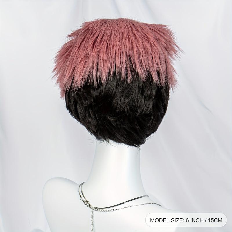 Short Costume Wig With Bangs Synthetic Anime Cosplay Halloween Party