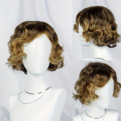 Short Costume Wig With Bangs Synthetic Anime Cosplay Halloween Party