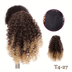 Afro Kinky Curly Ponytail Extensions Clip In Drawstring Ponytail Hair Extensions