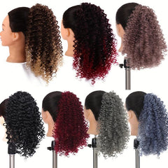 Afro Kinky Curly Ponytail Extensions Clip In Drawstring Ponytail Hair Extensions