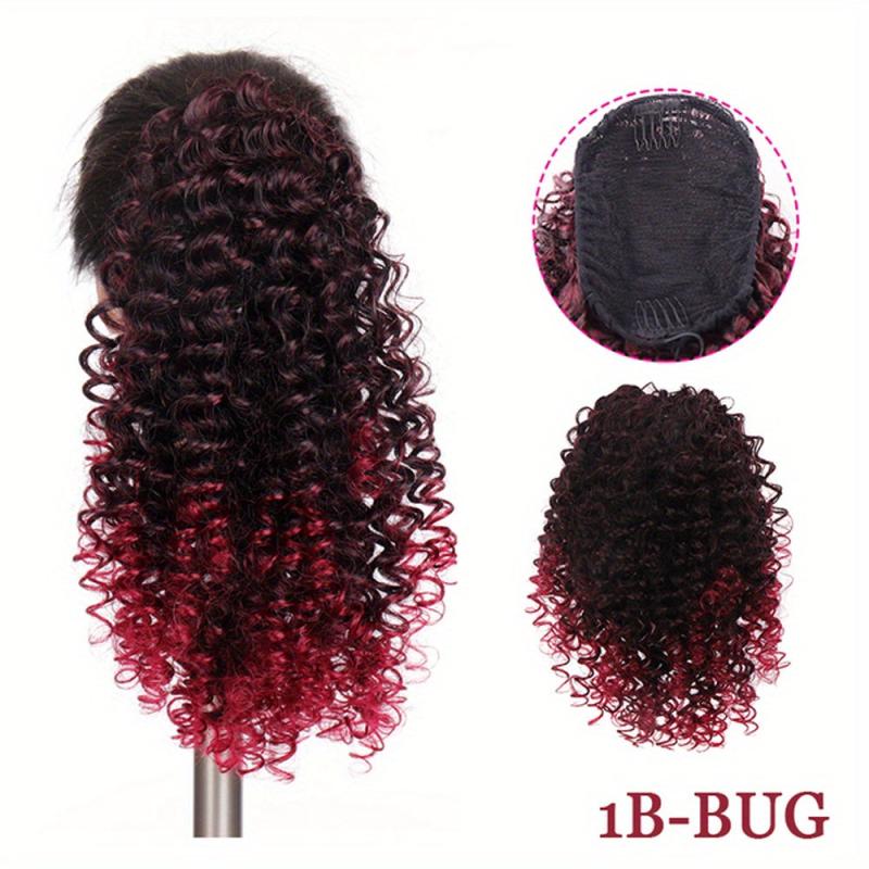 Afro Kinky Curly Ponytail Extensions Clip In Drawstring Ponytail Hair Extensions