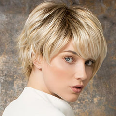 Short Straight Pixie Cut Wig With Bangs Synthetic Wig