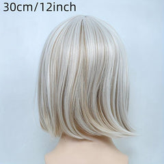 Heat Resistant Bob Cut Wig with Bangs for Daily Wear
