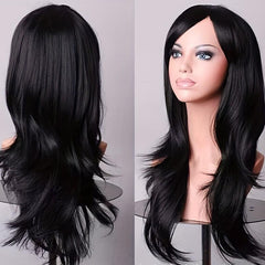 Colorful Long Curly Synthetic Wig With Bangs Heat Resistant