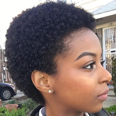 Brazilian Curly Human Hair Pixie Wig Short Kinky Curly Wigs for Women