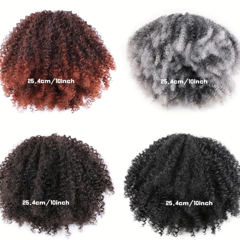 Curly Clip In Hair Extensions Natural African Curly Synthetic Hair